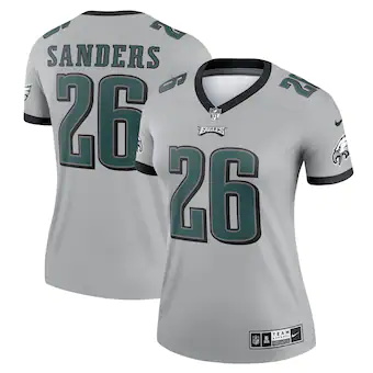 womens nike miles sanders silver philadelphia eagles invert